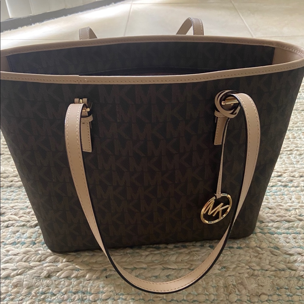 Michael Kors jet set tote brown new with tags